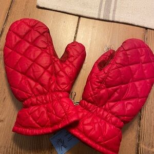 Vintage Quilted Red Mittens